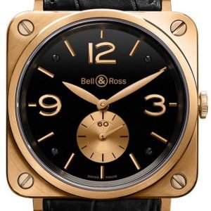 Bell & Ross Br S Mecanique Brs-Pkgold-Black_D Kello