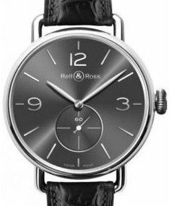 Bell & Ross Ww1 Brww1-Me-Ag-Ru-Scr Kello Harmaa / Nahka