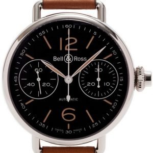 Bell & Ross Ww1 Brww1-Mono-Her-Sca Kello Musta / Nahka