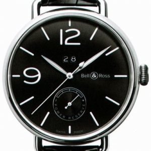 Bell & Ross Ww1 Brww190-Bl-St Kello Musta / Nahka