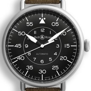 Bell & Ross Ww1 Brww192-Mil Kello Musta / Nahka