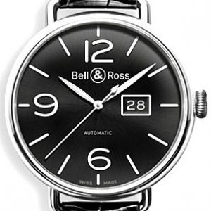 Bell & Ross Ww1 Brww196-Bl-St Kello Musta / Nahka