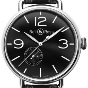 Bell & Ross Ww1 Brww197-Bl-St Kello Musta / Nahka