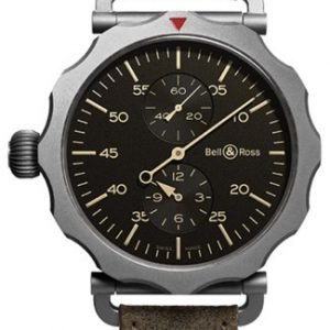 Bell & Ross Ww2 Brww2-Reg-Her-Sca Kello Ruskea / Nahka