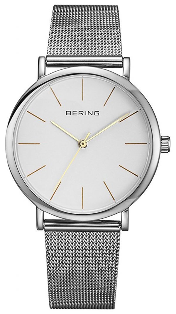 Bering Classic 13436-001 Kello Valkoinen / Teräs