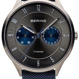 Bering Titanium 11539-873 Kello Harmaa / Tekstiili