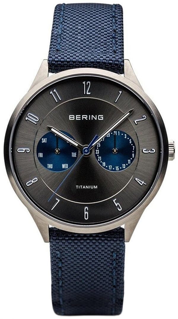 Bering Titanium 11539-873 Kello Harmaa / Tekstiili