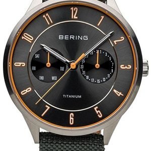 Bering Titanium 11539-879 Kello Harmaa / Tekstiili