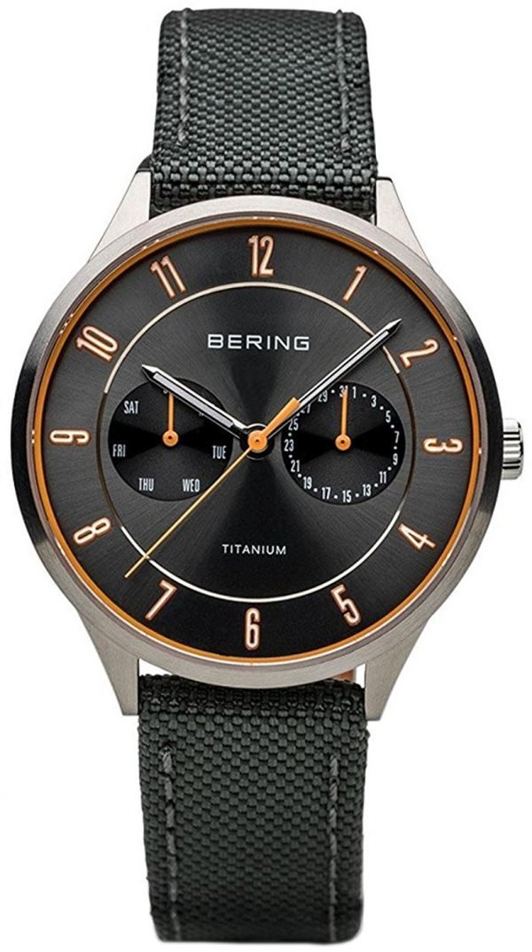 Bering Titanium 11539-879 Kello Harmaa / Tekstiili