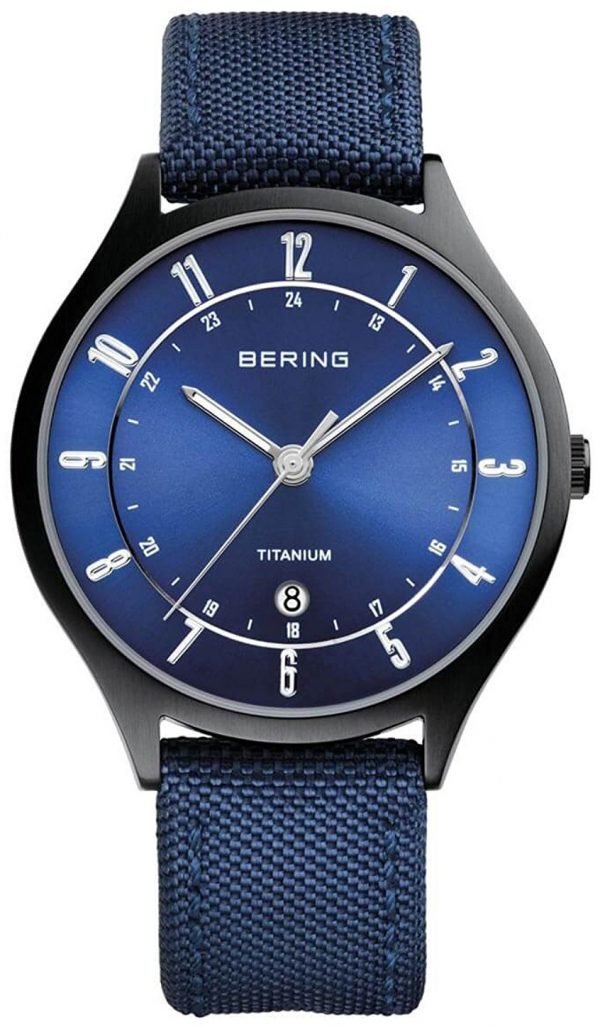 Bering Titanium 11739-827 Kello Sininen / Tekstiili