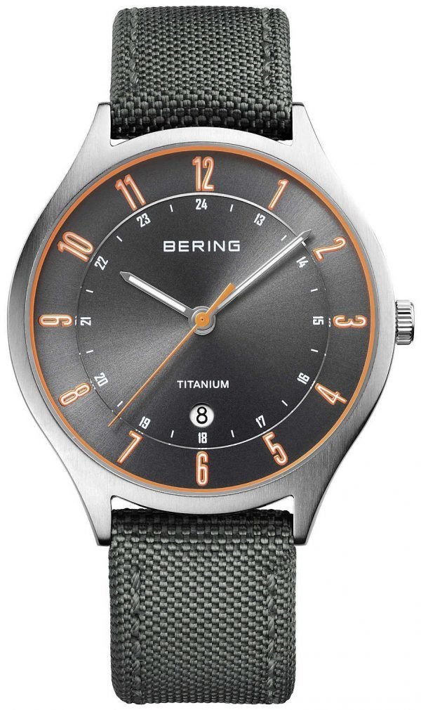 Bering Titanium 11739-879 Kello Harmaa / Nahka