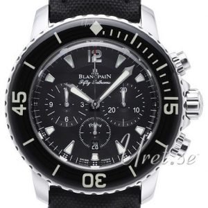 Blancpain Fifty Fathoms 5085f-1130-52a Kello Musta / Nahka