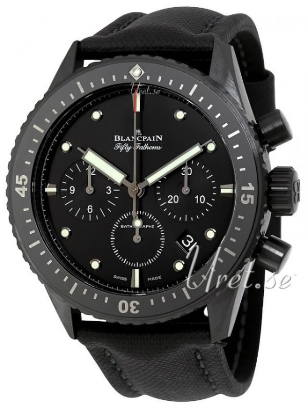 Blancpain Fifty Fathoms 5200-0130-B52a Kello Musta / Nahka