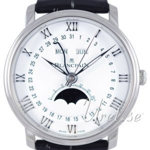 Blancpain Villeret 6654-1127-55b Kello Valkoinen / Nahka