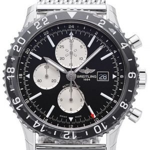 Breitling Chronoliner Y2431012-Be10-152a Kello Musta / Teräs