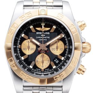 Breitling Chronomat 44 Cb011012-B968-375c Kello Musta / Teräs