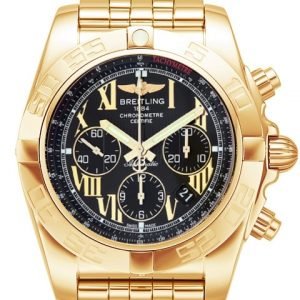 Breitling Chronomat 44 Hb011012-B957-375h Kello Musta / 18k