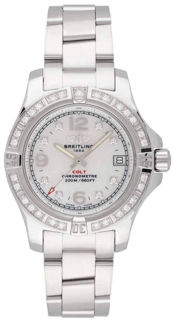 Breitling Colt Lady A7738853-A769-175a Kello Valkoinen / Teräs