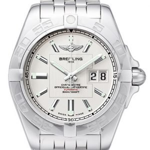 Breitling Galactic 41 A49350l2-G699-366a Kello Hopea / Teräs