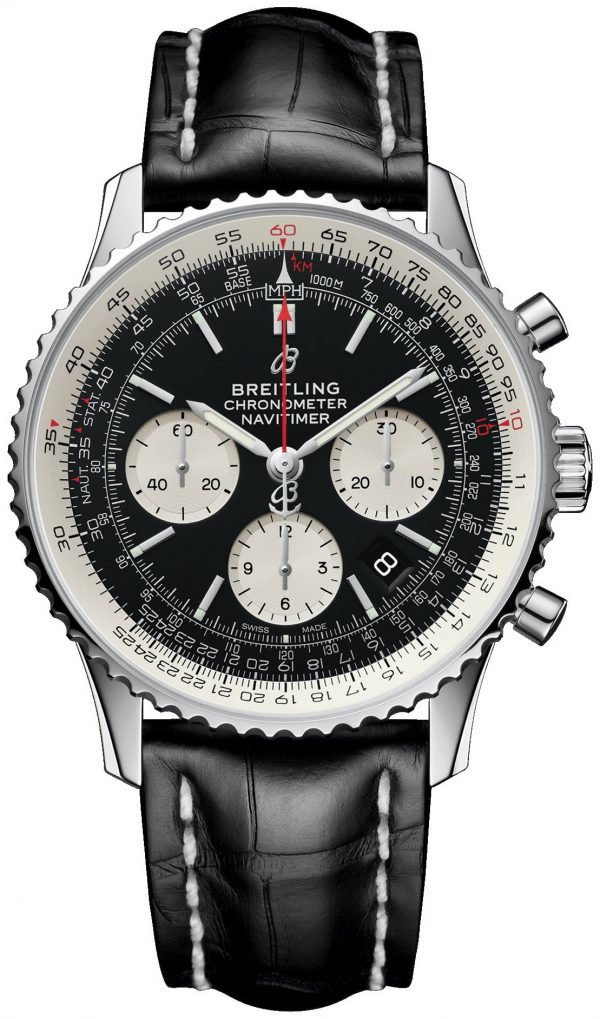 Breitling Navitimer 01 Ab0121211b1p1 Kello Musta / Nahka