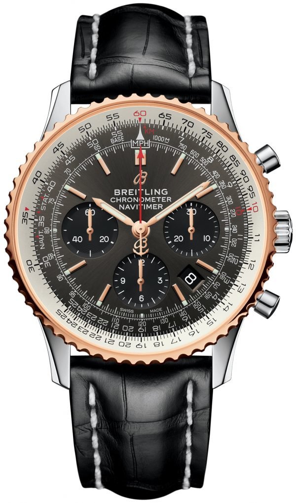 Breitling Navitimer 01 Ub0121211f1p1 Kello Harmaa / Nahka