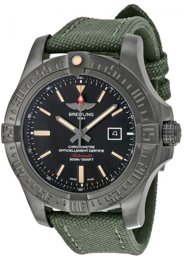 Breitling V1731010-Bd12-105w-M20basa.1 Kello Musta / Tekstiili