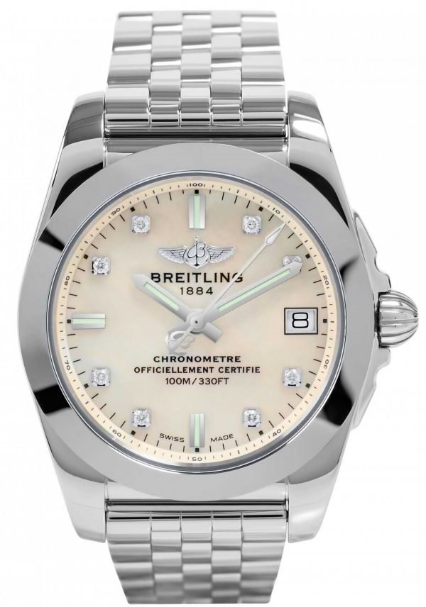 Breitling W7433012-A780-376a Kello Valkoinen / Teräs