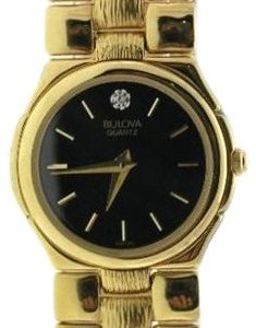 Bulova 92f37 Kello Musta / Kullansävytetty Teräs