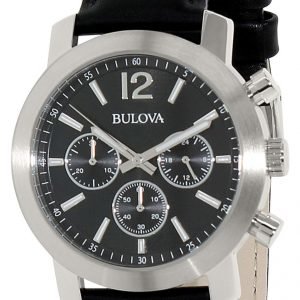 Bulova 96a159 Kello Musta / Nahka