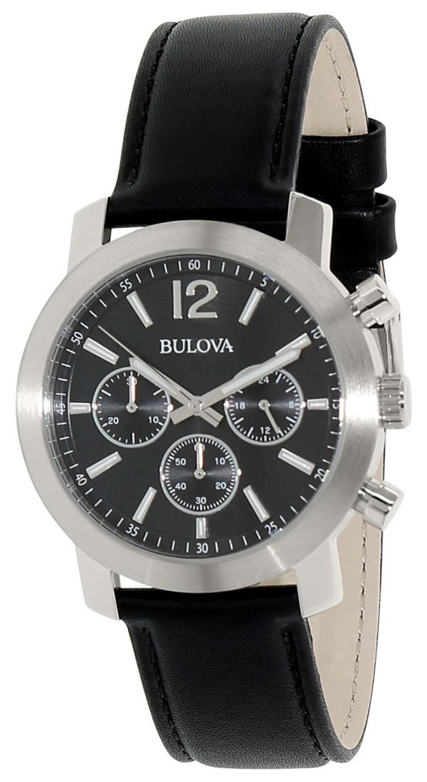 Bulova 96a159 Kello Musta / Nahka