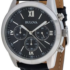 Bulova 96a173 Kello Musta / Nahka