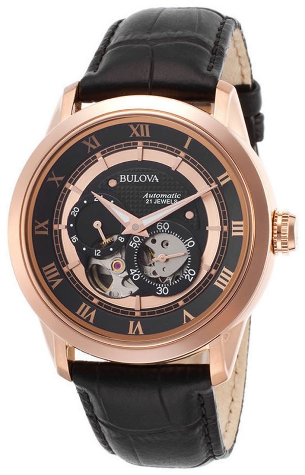 Bulova 97a116 Kello Musta / Nahka