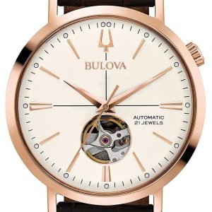 Bulova 97a136 Kello Valkoinen / Nahka