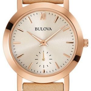 Bulova 97l146 Kello Beige / Nahka