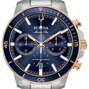 Bulova 98b301 Kello Sininen / Punakultasävyinen