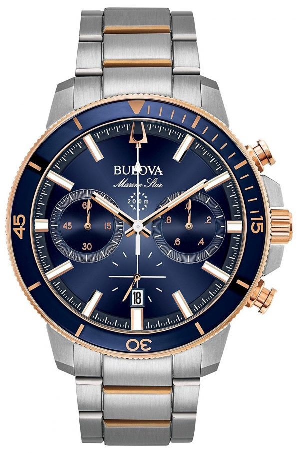 Bulova 98b301 Kello Sininen / Punakultasävyinen