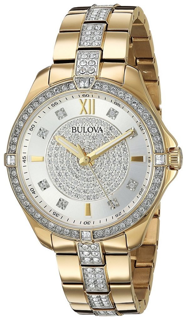 Bulova 98l228 Kello Hopea / Kullansävytetty Teräs