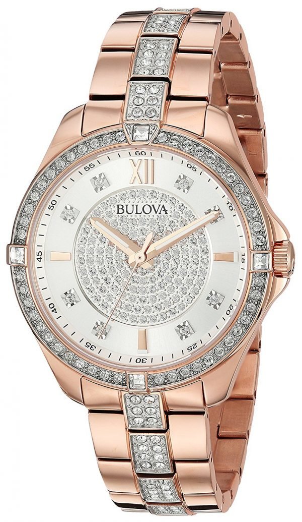 Bulova 98l229 Kello Hopea / Punakultasävyinen