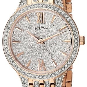 Bulova 98l235 Kello Kristalleilla / Punakultasävyinen