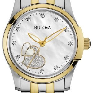 Bulova 98p152 Kello Valkoinen / Kullansävytetty Teräs