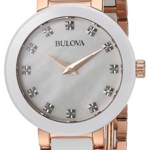 Bulova 98p160 Kello Valkoinen / Punakultasävyinen