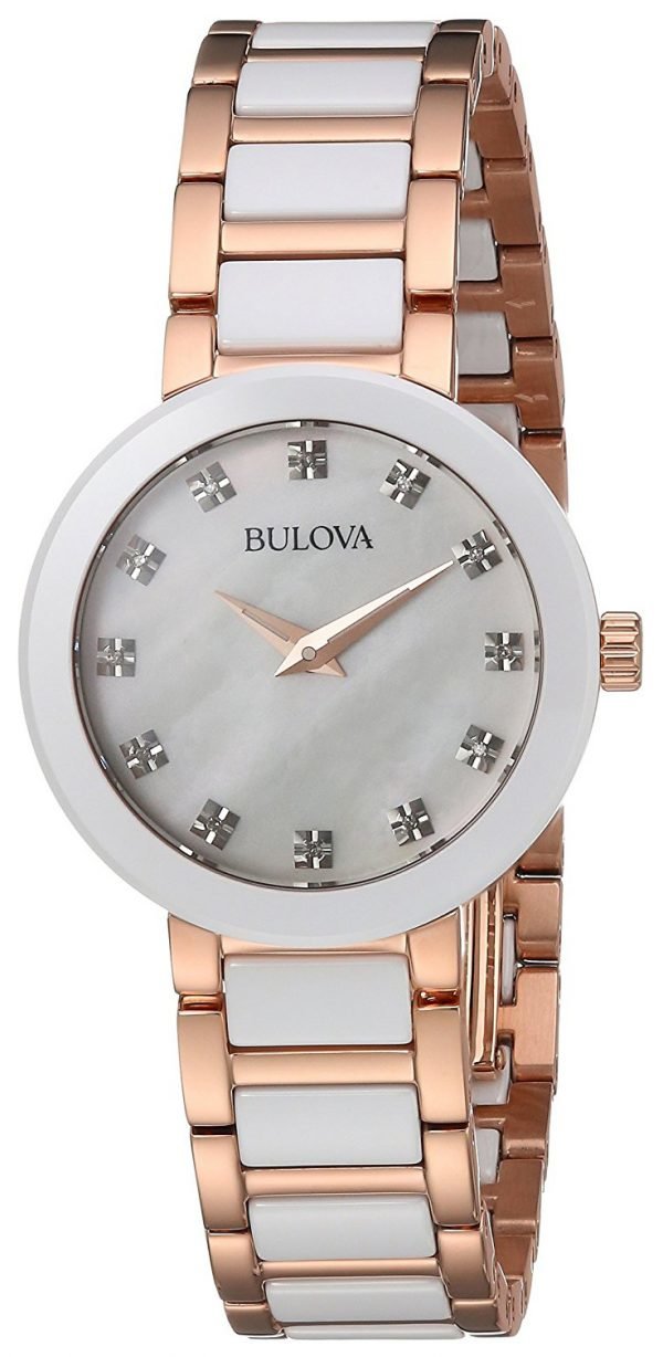 Bulova 98p160 Kello Valkoinen / Punakultasävyinen