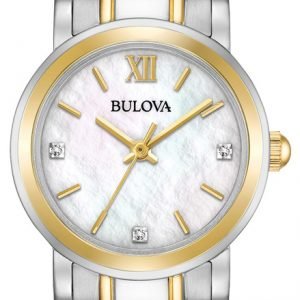 Bulova 98p165 Kello Valkoinen / Kullansävytetty Teräs