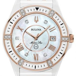 Bulova 98r241 Kello Valkoinen / Punakultasävyinen