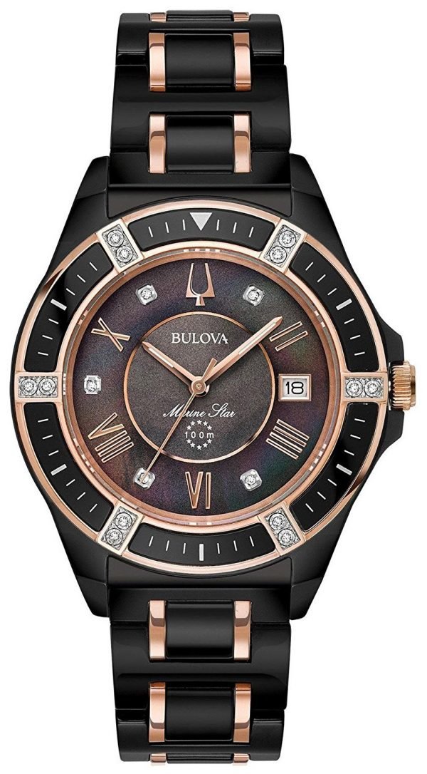 Bulova 98r242 Kello Musta / Punakultasävyinen