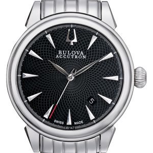 Bulova Accutron 63b147 Kello Musta / Teräs