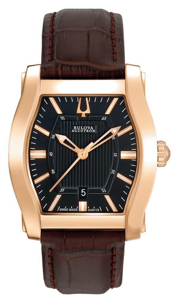 Bulova Accutron 64b119 Kello Musta / Nahka