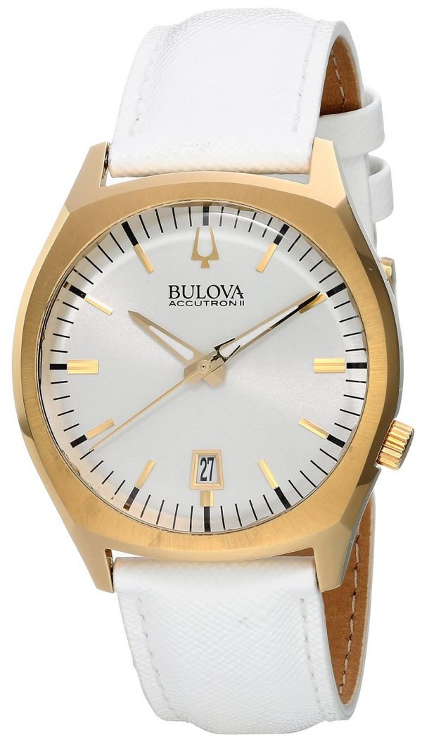 Bulova Accutron 97b131 Kello Valkoinen / Nahka