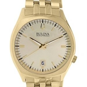 Bulova Accutron 97b134 Kello Hopea / Punakultasävyinen