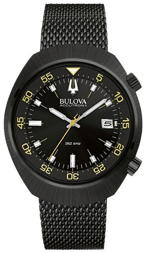 Bulova Accutron 98b247 Kello Musta / Teräs